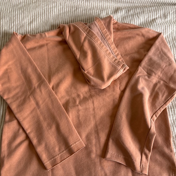 Eddie Bauer U-Neckline Peach Hoodie Pullover Sweatshirt - Picture 4 of 4